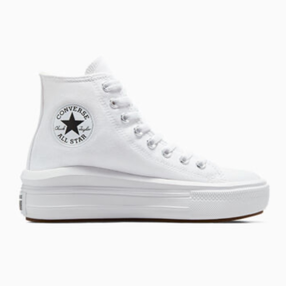 White platform Converse